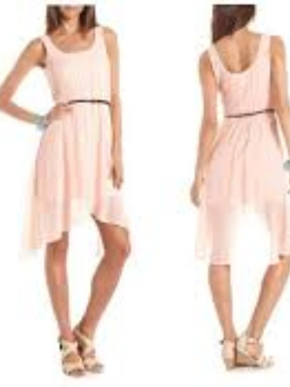 Lily Rose Baby Pink Flowy Asymmetrical Dress